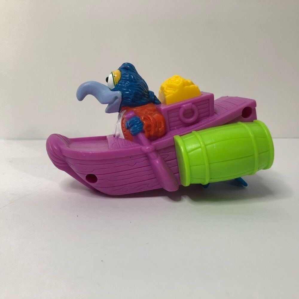 vtg 1995 muppets treasure island gonzo boat water bath‎ toy henson